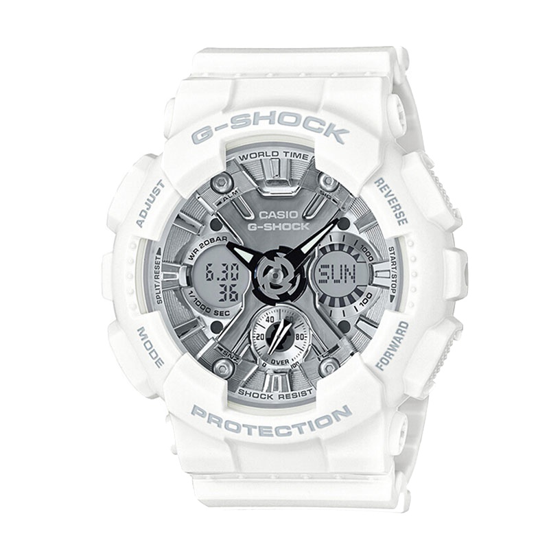 CASIO卡西欧 石英表 女 G-SHOCK系列日韩品牌运动休闲女士表GMA-S120MF-7A1