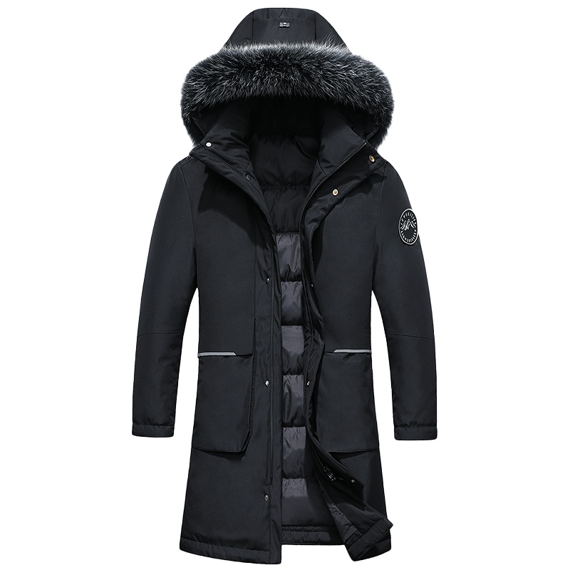 鸭鸭(yaya) 男士冬季羽绒服休闲时尚中长款加厚保暖冬装外套