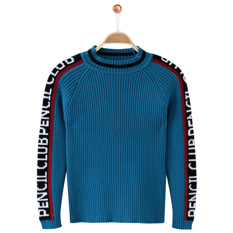铅笔俱乐部童装2020春秋季男童圆领毛衣中大童长袖毛衣儿童毛衣