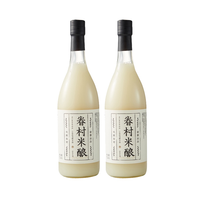 桃园眷村米酿桂花味米酒750ml低度甜酒 2瓶装