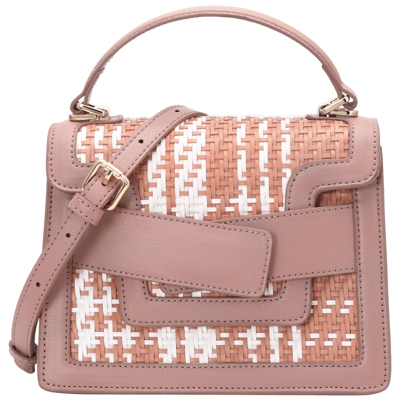 高尔夫GOLF时尚编织斜挎包耐磨牛皮单肩包潮流女士手提包