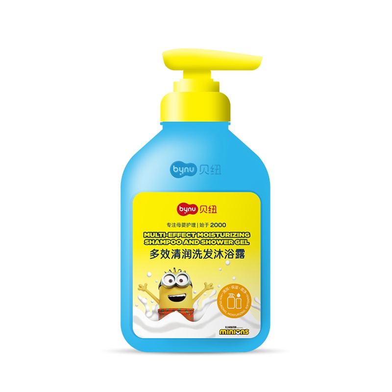 贝纽BYNU 小黄人 多维洗发沐浴二合一350g 婴幼儿童洗发水沐浴露母婴清润保湿柔净洗护用品