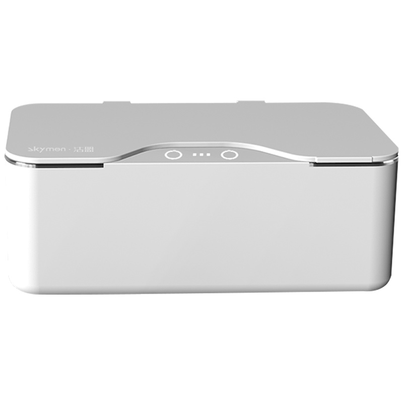 洁盟 超声波清洗机 眼镜家用小型全自动便携清洗机首饰耳环耳坠手环手表假牙牙套化妆刷牙刷清洗器 知性白