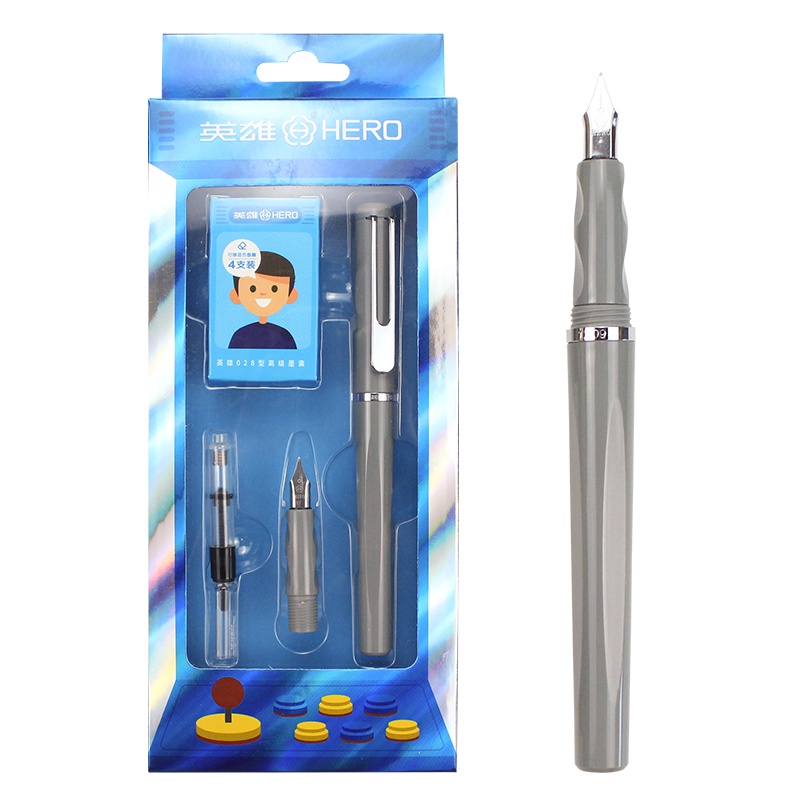 英雄(HERO)钢笔学生正姿灵韵系列铱金钢笔书写练字墨水笔1209