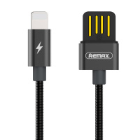 REMAX 银蛇数据线 Lightning iphone xs max 8p手机 充电传输线 黑色