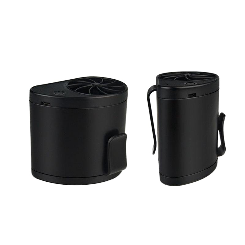 新款便携加时光旧巷第二代三代四代强风力版挂腰风扇腰间电扇移动降温 第四代黑 8cm