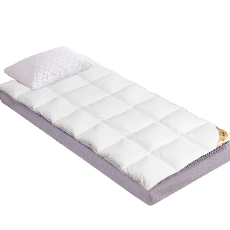 鸿润家纺羽绒床垫白鸭羽毛床垫 全棉面料双人加厚榻榻米床褥特价