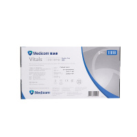 麦迪康 /Medicom 1191一次性丁腈无粉轻薄电子制药实验室工业科研家务清洁手套蓝色100只/盒