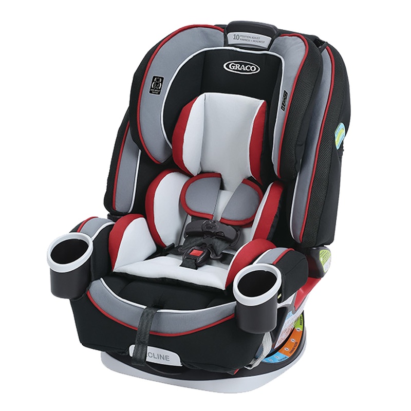 [美国断货王]graco/葛莱 儿童汽车安全座椅 0-12岁4EVER 红边 双向安装 坐躺调节式 LATCH接口