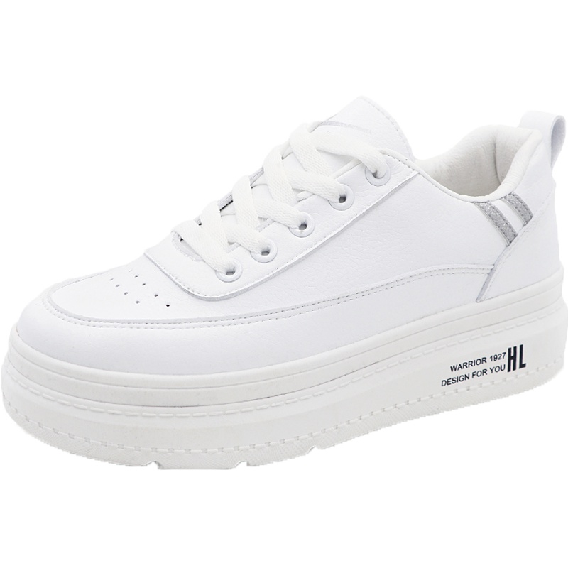 回力女鞋内增高小白鞋春秋季新款百搭休闲鞋白鞋厚底运动板鞋 WXY-L119N