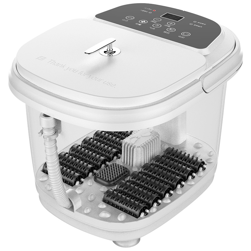 金正(NiNTAUS)足浴盆加热泡脚桶苏宁自营滚轮按摩足浴器自动恒温足疗养生洗脚盆红光加热家用熏蒸洗脚桶JZ-A06电脑