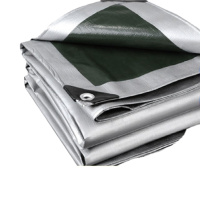 户外防雨布防水防晒篷布油帆布遮阳雨蓬布 绿银8*15m整卷