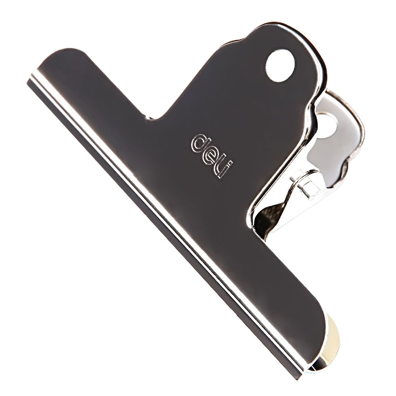 得力1#山形不锈钢票据夹(145mm/4pcs) 9531