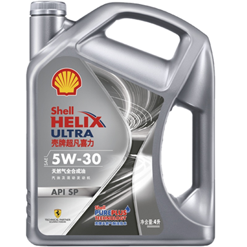 壳牌超凡喜力都市光影版灰壳天然气全合成机油API SP级汽车润滑油5W-30 4L