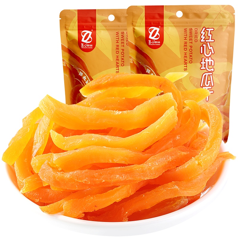 【真心 地瓜干500g】 农家自制紫番薯红薯干网红零食一斤XM