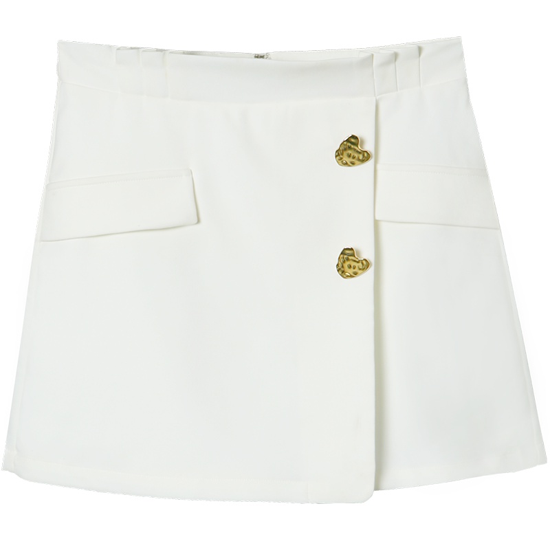 OSA欧莎2019夏季新款时尚显瘦高腰不规则休闲短裤裤裙女