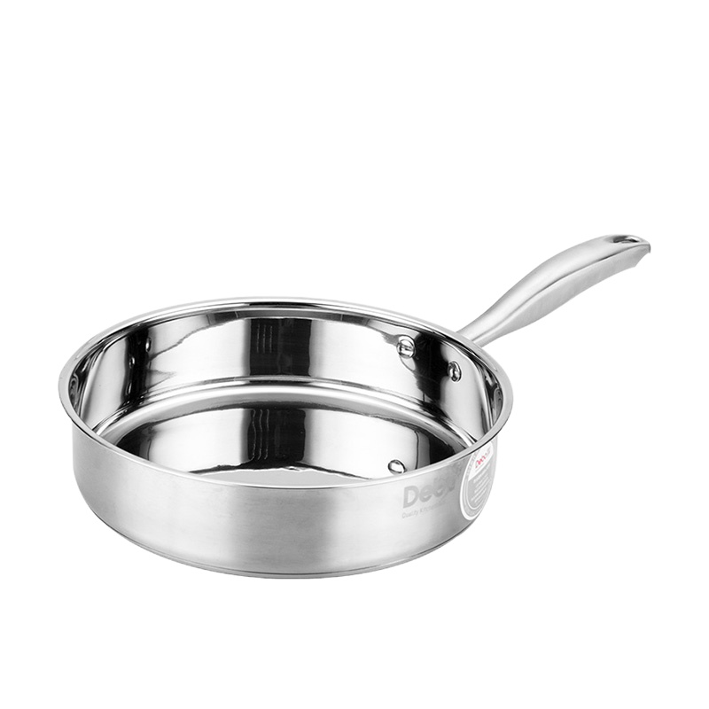 德铂 亚斯不锈钢煎锅平底锅