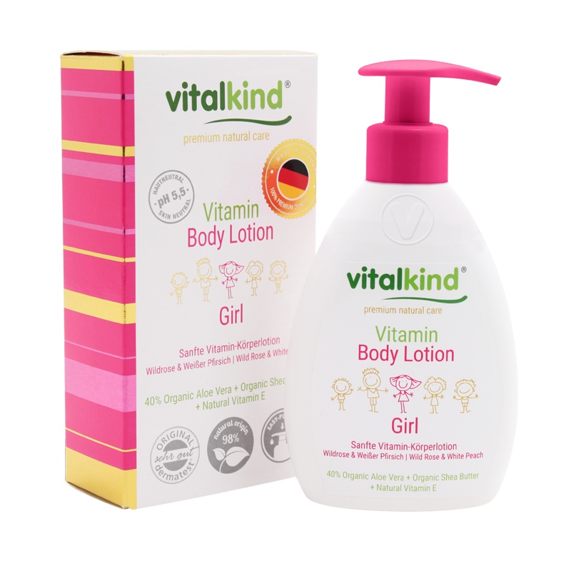 逸乐舒 vitalkind维生素身体乳(花香型)200ml温和无泪配方儿童及脆弱肌肤适用 单个价