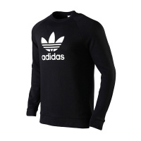 adidas 阿迪达斯 春季 三叶草 男子套头衫 运动卫衣 黑 CW1235