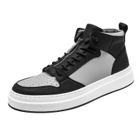 木林森男鞋板鞋春秋新款空军一号aj男士休闲皮面高帮运动鞋