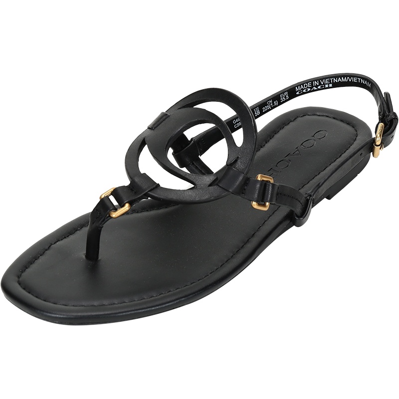 COACH 蔻驰 女士 专柜款皮革JERI平底凉鞋 G4910