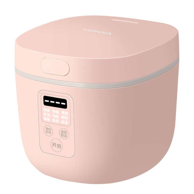 康佳(KONKA)家用电饭煲KRC-RS21迷你智能预约保温热电饭锅 多功能不粘内胆1-2人煮饭宿舍2L升容量