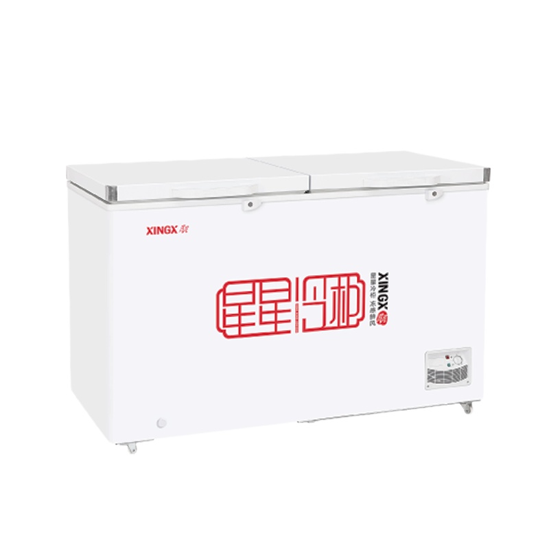 云南星星冷柜BCD472GA曲底双温顶开门冷柜(白色)