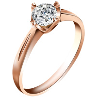 梦克拉 Mkela 18K金玫瑰金钻石女戒 求婚订婚戒指 佳人51分 K-L 50-59分 K-M级