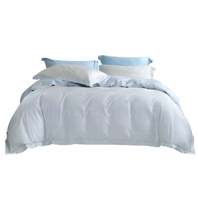 富安娜60支长绒棉贡缎全棉纯棉四件套抗菌超柔床单被套简约风秋冬新品