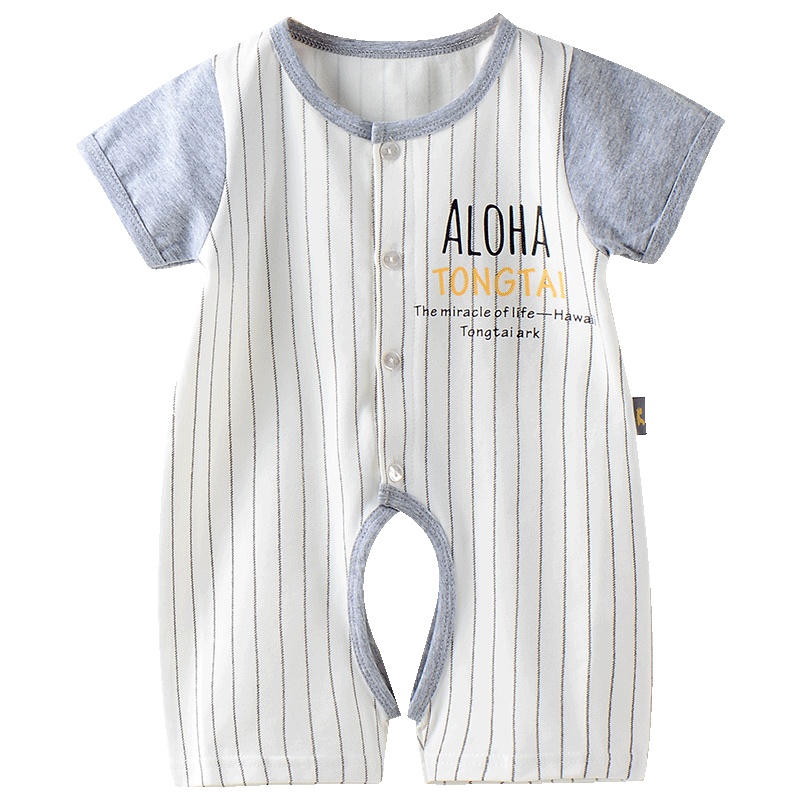 童泰TONGTAI婴幼儿内衣夏季婴儿半袖连体衣1-18个月男女宝宝短袖哈衣爬服婴幼儿通用80cm