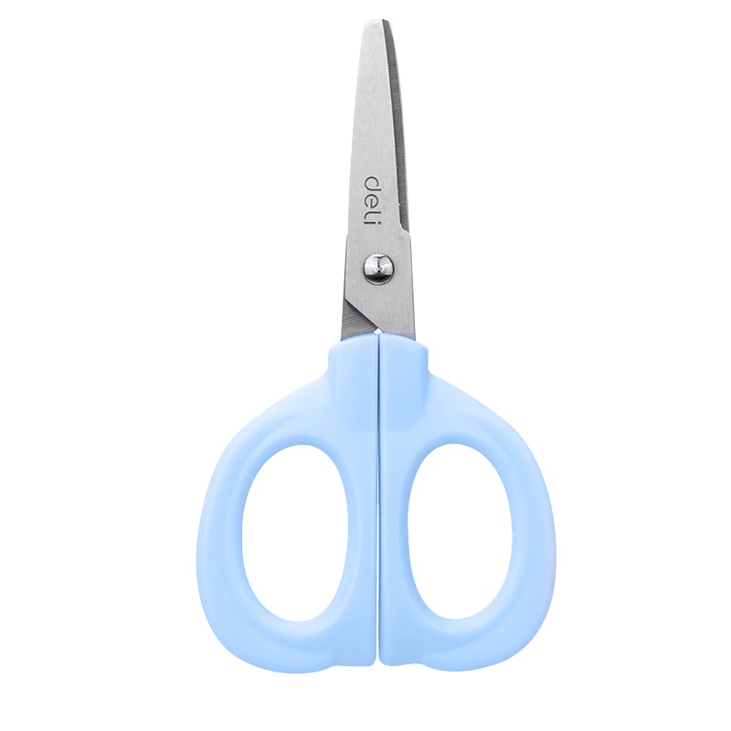 得力儿童安全剪刀幼儿园diy手工剪刀带护套圆头塑料小学生剪纸宝宝剪刀剪纸卡通美术课用美工6070LAN