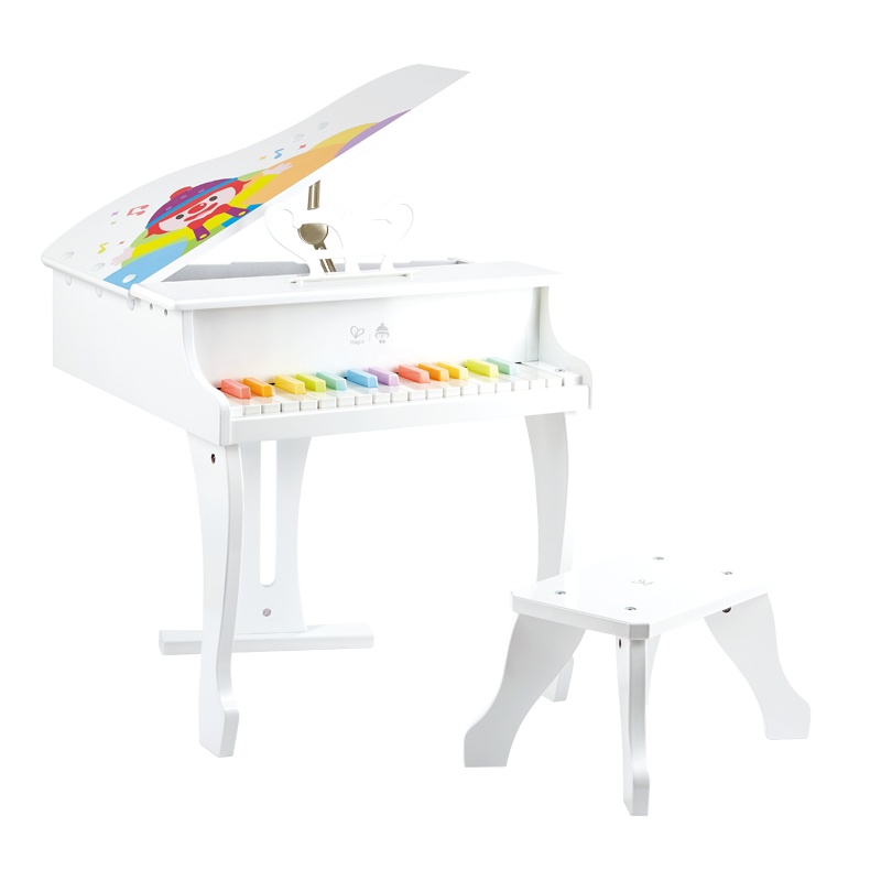 Hape&金宝贝 30键炫彩钢琴3-6岁儿童宝宝音乐玩具仿真木质机械大钢琴早教益智