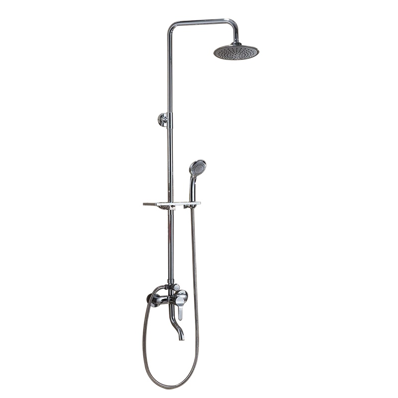 永瓷卫浴YC68033 冷热混水淋浴花洒 多功能带置物架淋浴花洒套装