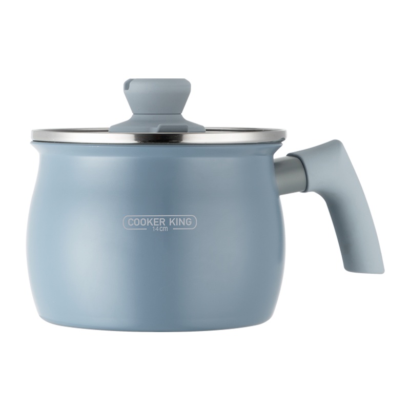 炊大皇(COOKER KING)辅食奶锅14cm 婴儿宝宝不粘蒸煮面锅 复合锅底明火磁炉通用NG14HF1
