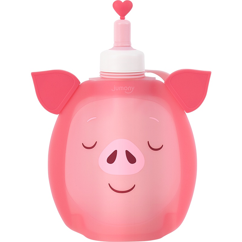 思利满Sillymann 猪年小猪款 防摔可折叠带背带 硅胶水袋 350ml