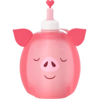 思利满Sillymann 猪年小猪款 防摔可折叠带背带 硅胶水袋 350ml