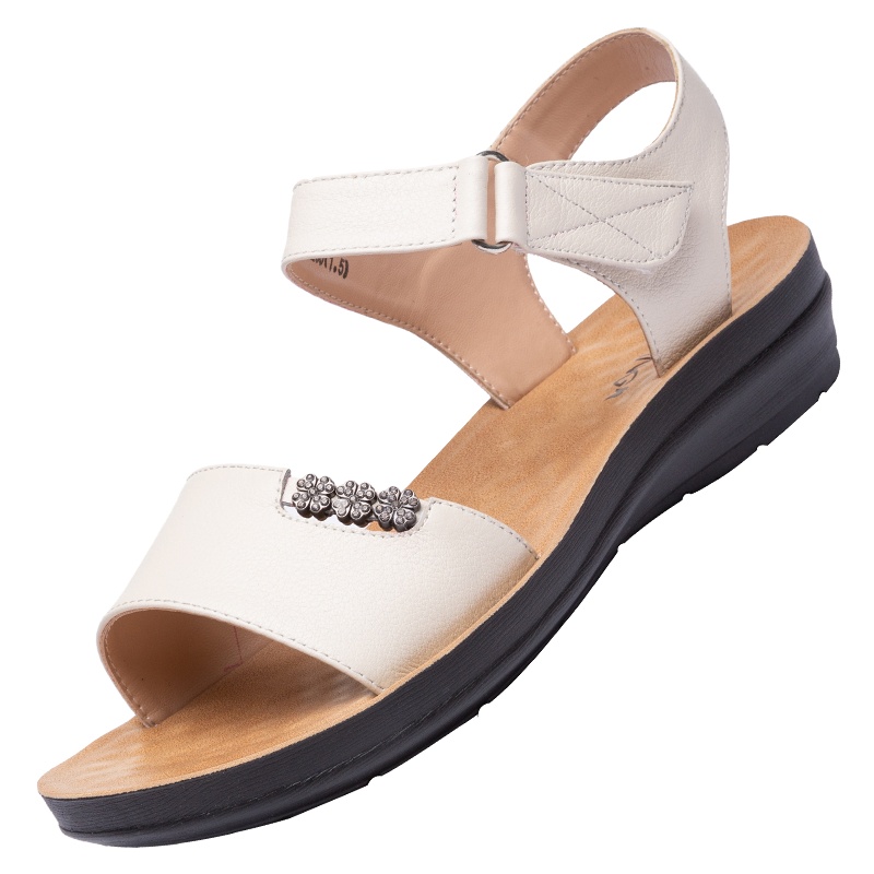 奥康女鞋夏季妈妈凉鞋女百搭一字带中年透气女士凉鞋