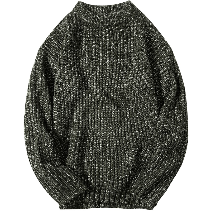 aiken/爱肯针织毛衫时尚韩版圆领毛衣个性线性毛衫