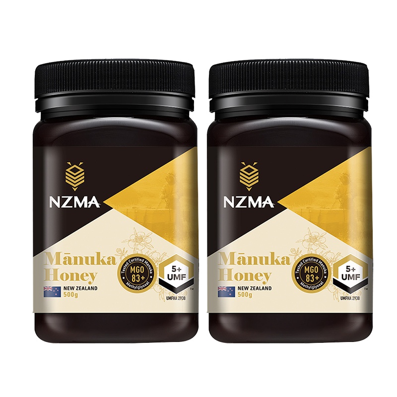 麦卢康NZMA麦卢卡新西兰原罐进口蜂蜜礼盒两罐装(UMF5+/500g*2)