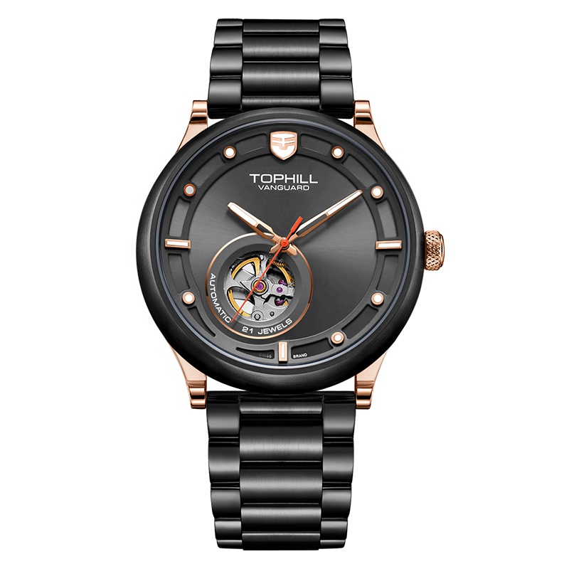 瑞士拓非(TOPHILL)机械表男手表轻薄防水男士休闲商务手表男全自动学生手表TV005G