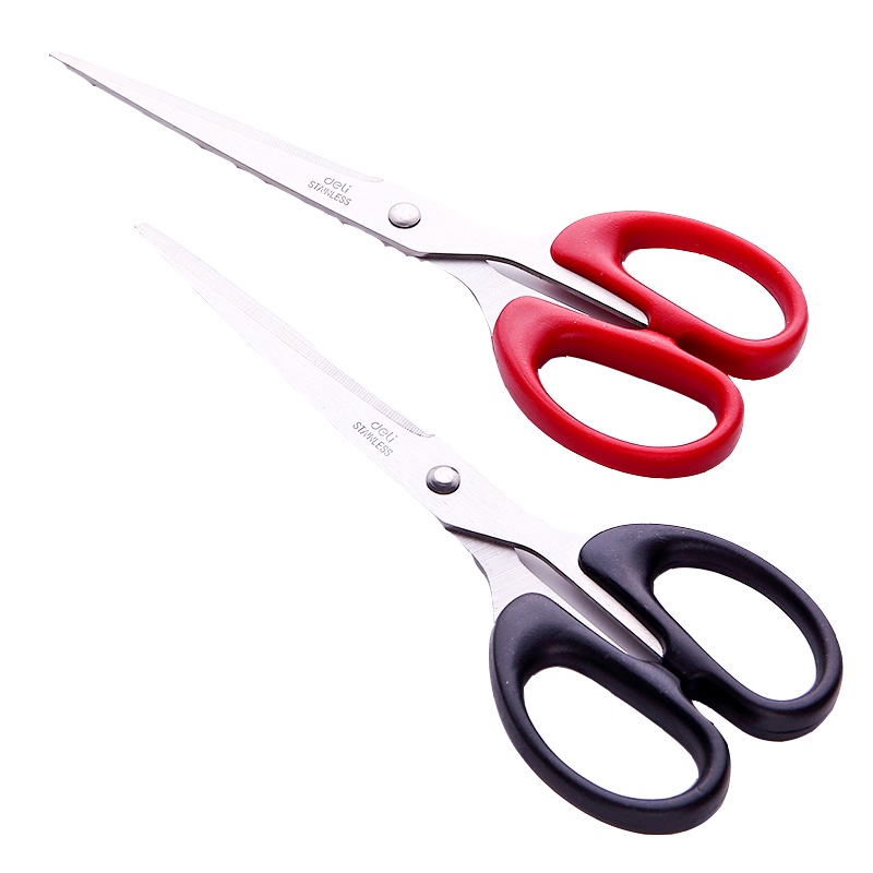 得力(deli) 6009 不锈钢剪刀180mm 办公家用剪刀 学生剪刀 办公用品文具