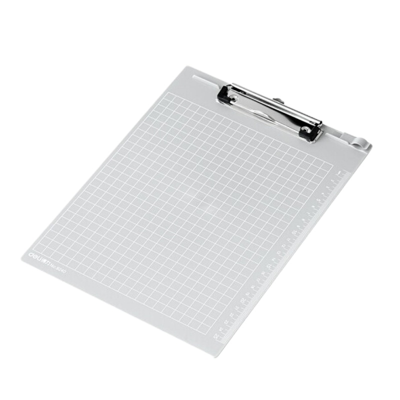 得力(deli)9240 A4板夹 原木塑料文件夹书写垫板折页板夹 带刻度