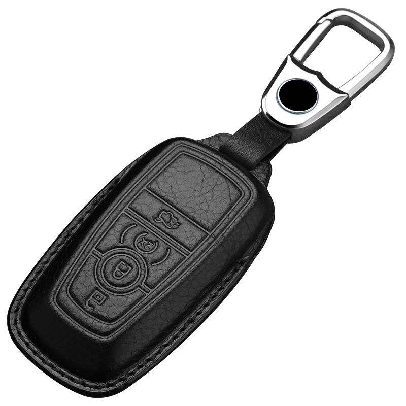 适用于林肯冒险家钥匙套飞行家航海家领航员车钥匙包林肯大陆真皮套保护壳腰挂扣传枫