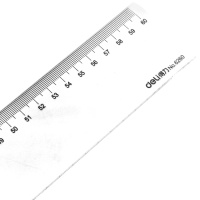 得力（deli）6260 塑料直尺60厘米学生尺子文具绘图