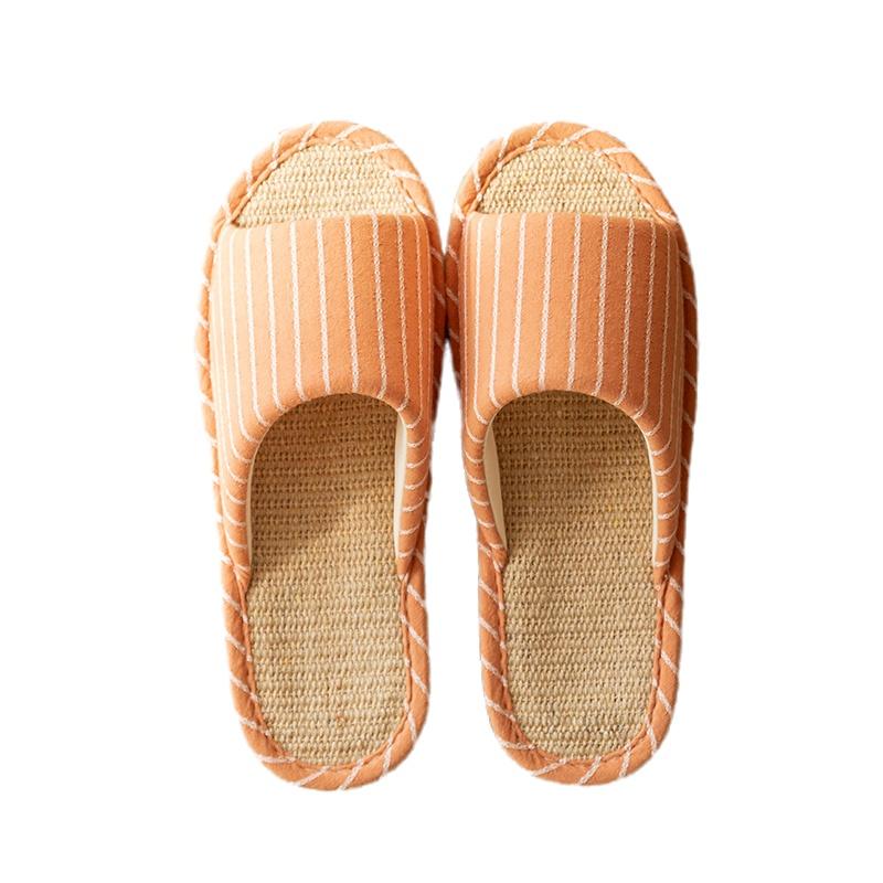 苏宁宜品&朴西棉麻办公室拖鞋四季家用防滑室内日式家居亚麻凉拖鞋女夏
