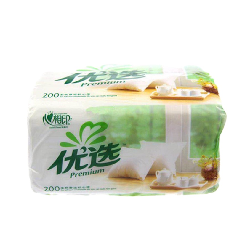 心相印 DT9200优选2层抽纸200抽软抽面巾纸 单包装