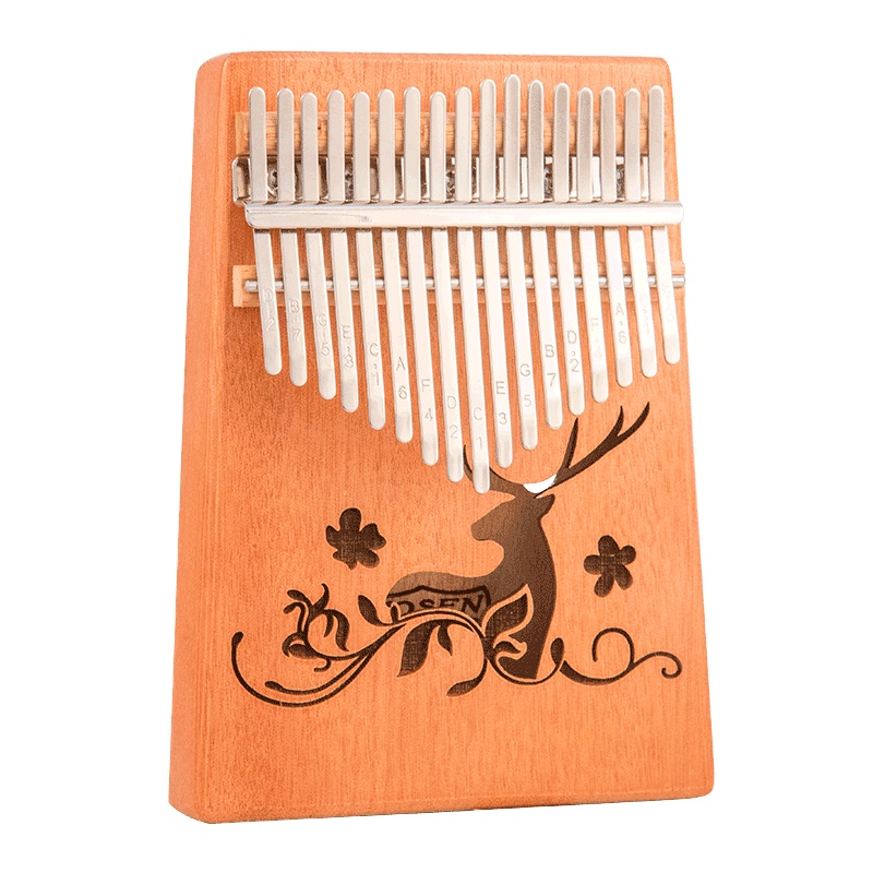 莫森(MOSEN)卡林巴琴MS-128C木琴17音初学入门手指琴 桃花芯木便携拇指琴敲击乐器打击乐器 暖阳之星