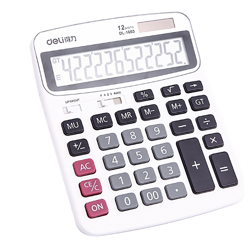 得力(deli) 1603桌面计算器(白)(台)