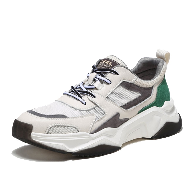骆驼男鞋2020春季新款潮流运动鞋男网鞋透气老爹鞋厚底时尚跑步鞋