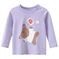 韩版童装秋季新品 2020女童纯棉长袖T恤小孩子衣服元氣小猴STRONG MONKEY